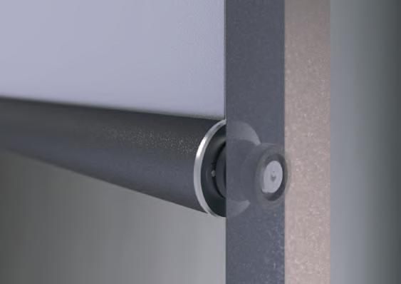 Właściwości: Kaseta z ekstrudowanego aluminium Dostęp do rewizji systemu od przodu kasety Prowadnice listwowe z ekstrudowanego aluminium lub prowadnice linkowe ze stali nierdzewnej Możliwość