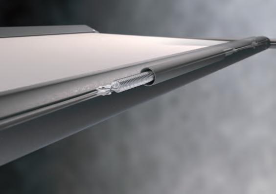 Właściwości: Konstrukcja z ekstrudowanego aluminium System naciągu tkaniny Montaż wewnętrzny lub zewnętrzny Szeroka gama tkanin Napęd elektryczny System pracuje pod dowolnym kątem nachylenia (przy