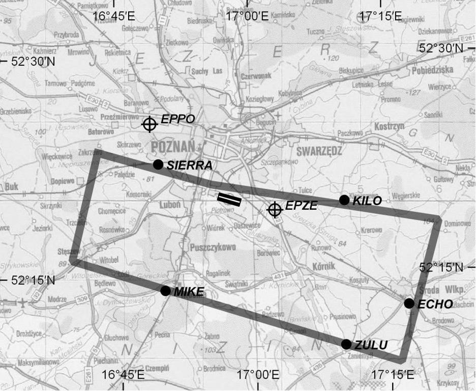 VISUAL OPERATION CHART AIRSPACE: FIS POZNAŃ 126.300 MCTR EPKS: GND-701 m KRZESINY TOWER 121.025 AD ELEV 84 POZNAŃ APPROACH 129.