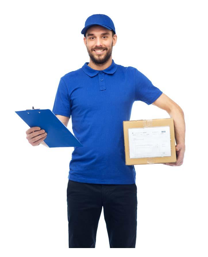 WITH A delivery man is