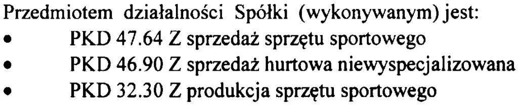 Rada Nadzorcza z³o ona z piêciu osób: Piotr Busz, Anna Pszczo³a, Bartosz Starko, Marek Olearczyk, Marcin G¹siorek Struktura akcjonariatu na dzieñ 31102013r: -Janusz Starko 378055 akcji co stanowi