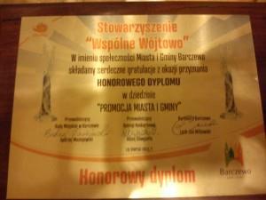 otrzymaliśmy Honorowy Dyplom w