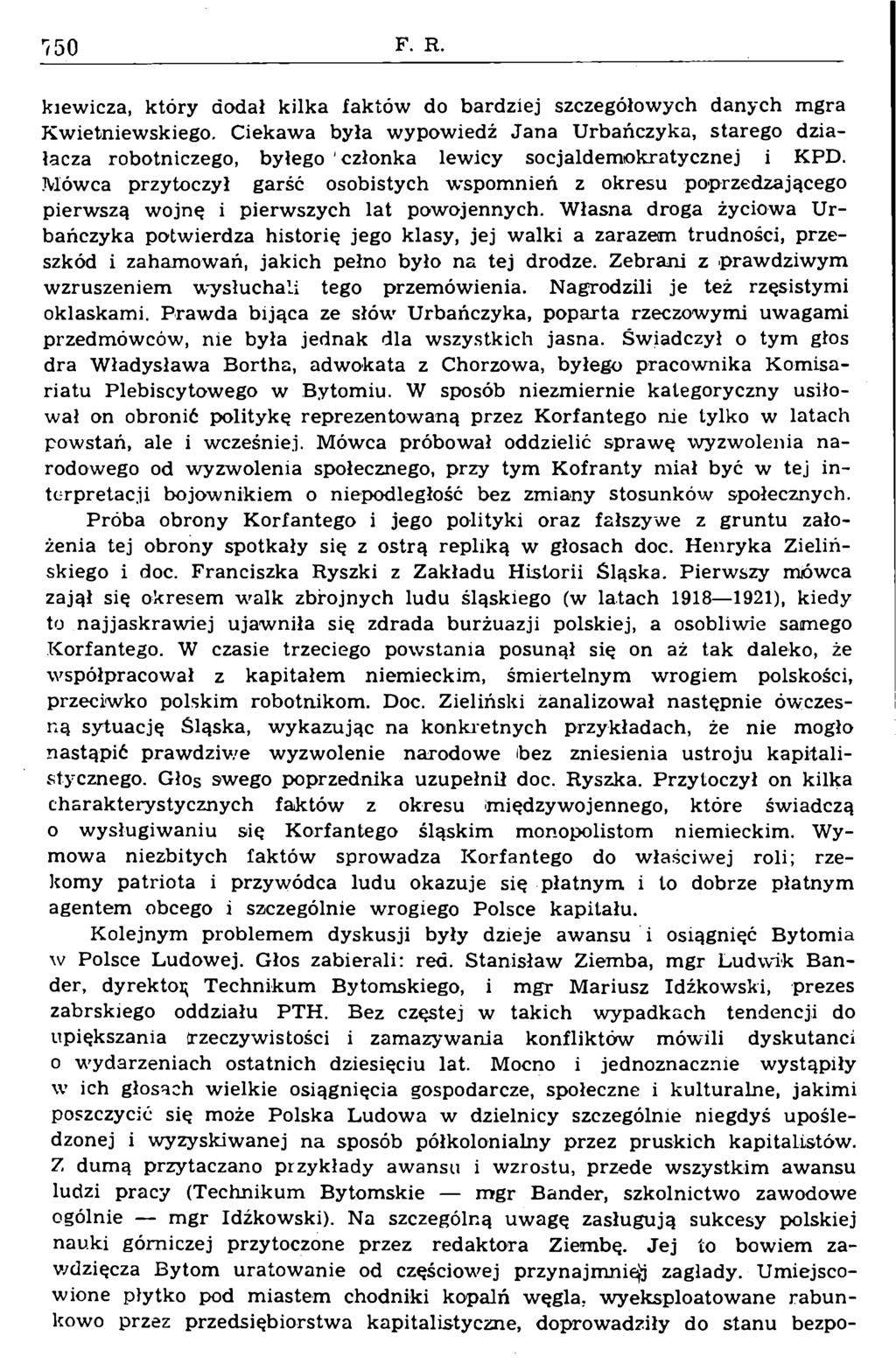 kiewicza, który dodał kilka faktów do bardziej szczegółowych danych mgra Kwietniewskiego.