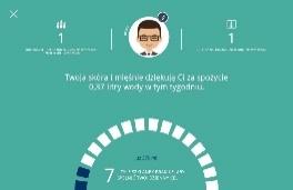 TWORZENIE OSOBISTEGO PROFILU HYDRATACJI Dotknij środkowe kółko znajdujące się na ekranie pulpitu. Na stronie Profil hydratacji dotknij przycisk +, aby utworzyć profil i monitorować poziom hydratacji.