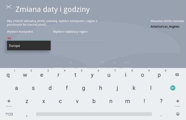 3. Rozpocznij wprowadzanie informacji dotyczących lokalizacji urządzenia od lewej strony. 4.