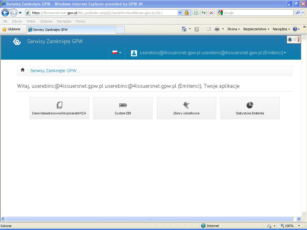 Rys. 2. Okno Serwisu 4bokerNet.