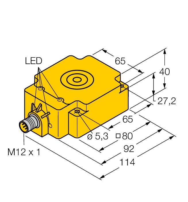 1/C37 Read-write distance Transfer zone Minimum