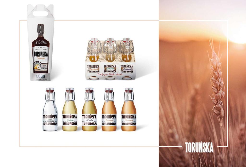 dowolna Wódka Toruńska 500 ml W OPAKOWANIU KARTONOWYM z rączką.