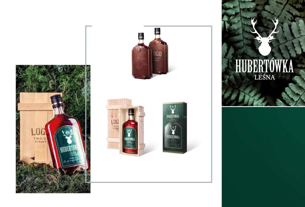 55,83 zł Hubertówka Leśna 37,5% vol., 500 ml W SKÓRZANYM ETUI z możliwością personalizacji. 56,63 zł Hubertówka Leśna 37,5% vol., 500 ml W DREWNIANEJ SKRZYNCE z możliwością personalizacji.