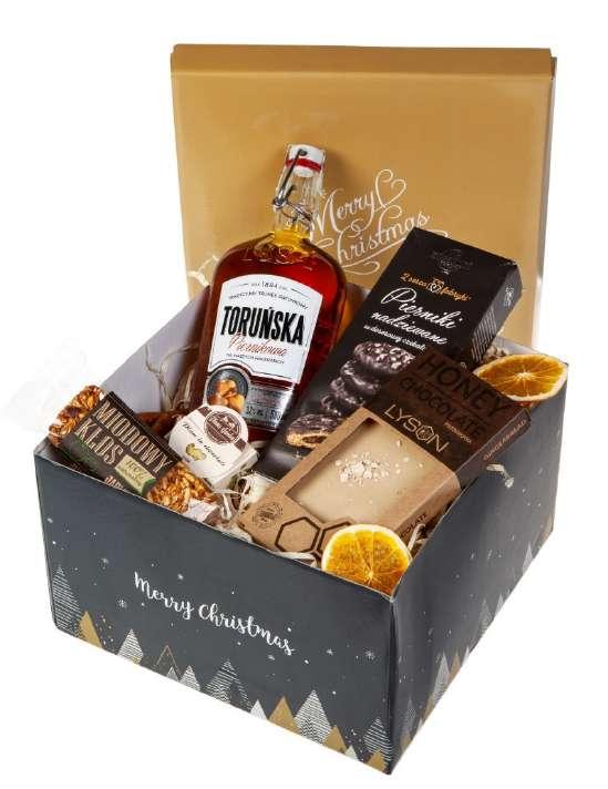 vol., 500 ml Biała czekolada piernikowa, 100 g Naturalny baton Miodowy Kłos z jabłkiem, 45 g