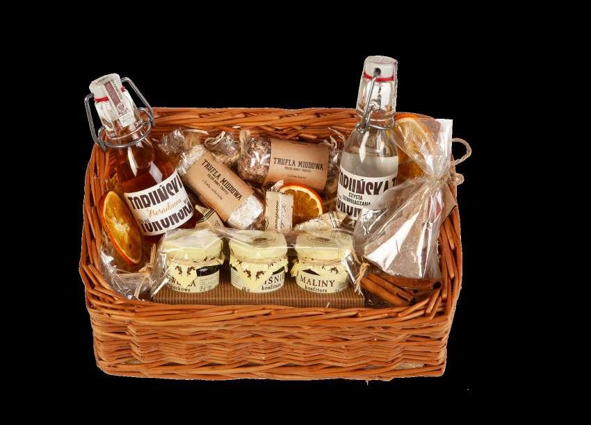 Krówka miodowa, 4 sztuki Konfitury w słoiczkach, 3 x 40 g 129,00 zł Śliwowica Polska, 55% vol.