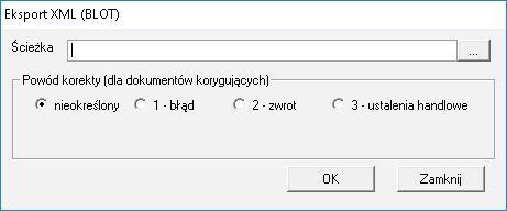 Wst p Eksport faktur i korekt do EDI COMARCH.