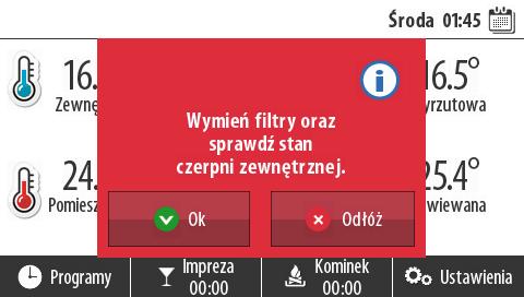 1 Przeglądy i konserwacja Prace konserwacyjne należy wykonywać przy odłączonej centrali od zasilania.