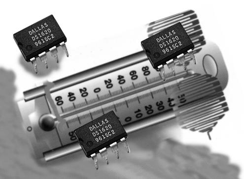 Rys. 2. Wyprowadzenia układu DS1620 w obudowach DIP8 i SOIC8. pomiaru.