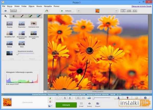 Bardzo popularny program, stworzony przez Google, do katalogowania i retuszu zdjęć. Picasa nie oferuje bardzo zaawansowanych opcji do obróbki, jednak są one wystarczające dla większości użytkowników.