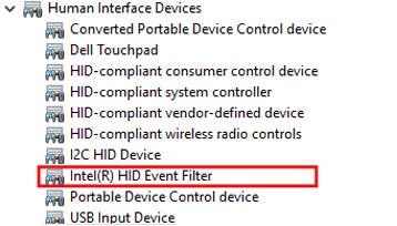 Pozostałe sterowniki Sterownik filtra zdarzeń Intel HID Sprawdź, czy na komputerze są już zainstalowane sterowniki filtra zdarzeń
