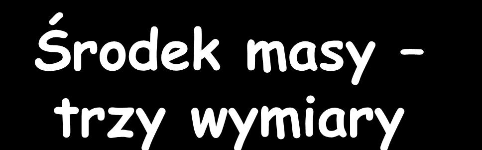 Środek asy trzy wyary n u s n u s z z n u s y y Lub w zapse wektorowy: Położene cząstk ożna zapsać: k z j y r ˆ ˆ ˆ Położene
