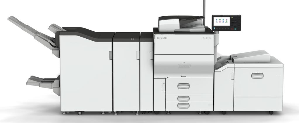 Wszystkie opcje potrzebne do osiągnięcia sukcesu 10 3 2 1 6 7 9 8 5 4 1 Pro C5200s/C5210s 2 Kolorowy panel LCD 3 Automatyczny dwustronny podajnik dokumentów na 220 arkuszy 4 Standardowe kasety na