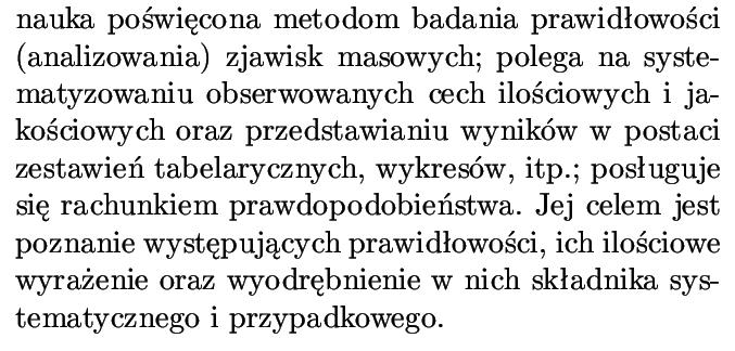 STATYSTYKA ZJAWISK MASOWYCH