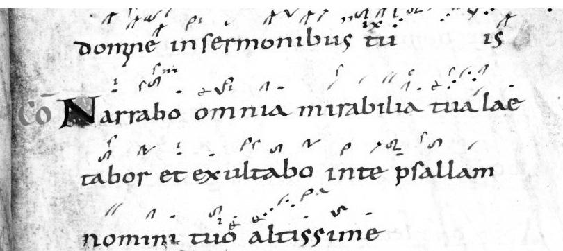 128 Musica Ecclesiastica nr 12 (2017) Co. Narrabo, Einsiedeln ms. 121, f. 123 (notacja sanktgalleńska). Nie istnieje żaden zbiór gestów konwencjonalnych, wspólnych dla każdego dyrygenta gregorianisty.