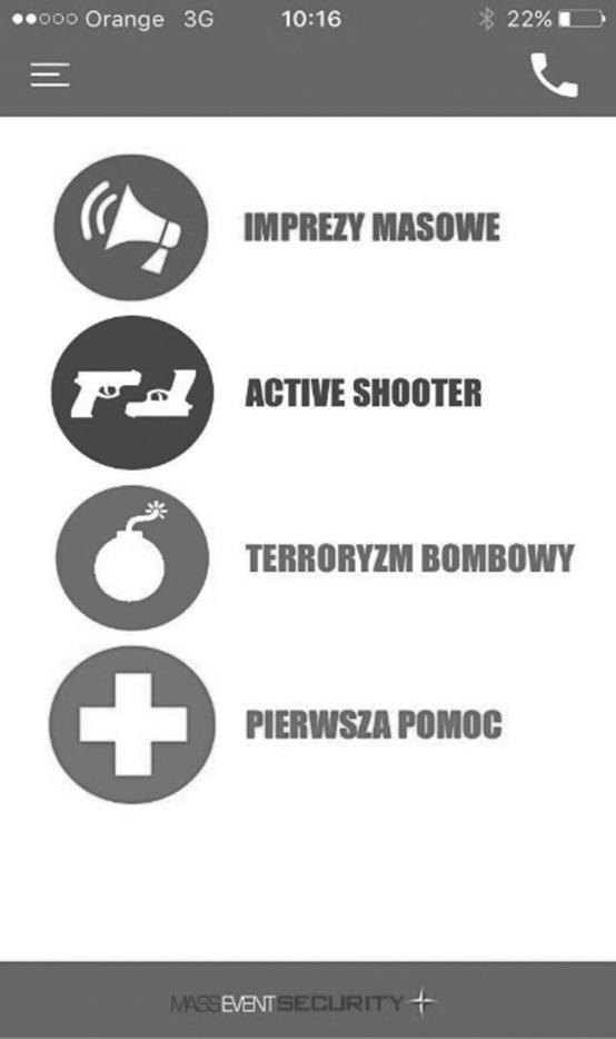 Rola edukacji antyterrorystycznej a świadomość społeczeństwa 145 Mass Event Secutity, której zadaniem jest przekazanie informacji, jak należy się zachować w przypadku wystąpienia napadów lub ataków