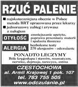 Krajowej 32, rejestracja 44 683-74-48 lub 44 683-74-51 Specjalista neurolog Beata Koeppe, asystent Oddzia³u Neurologii w odzi. 2. i 4. sobota miesi¹ca, 10.00-12.00, ul. eromskiego 6, tel.