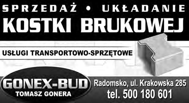 Sprzedam dzia³kê budowlan¹ do 40 arów w P³oszowie, tel. 502 380 974 Sprzedam dom 8 km od Radomska, tel. 514 397 379 Sprzedam dzia³kê budowlan¹ 1300 m kw. w Bloku Dobryszyce, ogrodzona, media, tel.