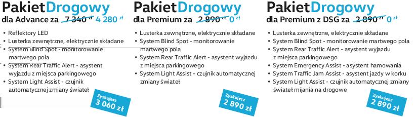1,5l TSI ACT 150 KM (110 kw) DSG 7-stopniowa - 98 390 108 390 2,0 TSI 4MOTION 190 KM (140 kw) DSG