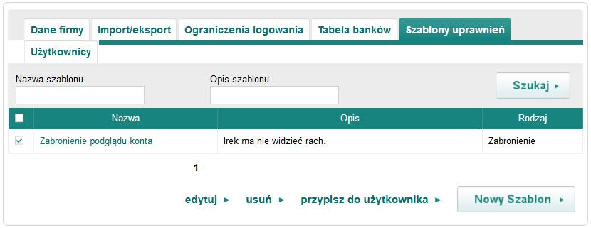 Po wykonaniu akcji utworzona przez nas nowa reguła widoczna będzie pod zapisaną wcześniej nazwą na ekranie