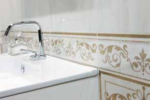 16MB71L (13-11) 1,5x90 Luzern 6 Oro 16MB76L (13-92) Acero 16MB36L (13-92) IDIA 45 45x45 17 3/4 x17 3/4 PORCELÁICO PORCELAI TILE Revestimiento: India Blanco, Calcuta 3 y 1 Blanco.