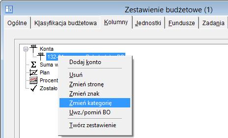 Następnie na wyświetlonej liście kategorii zaznacz pozycję Dochody Wykonanie (Rb-34, RB-34S).