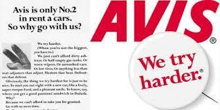 Avis pozycjonował się wobec lidera na tym rynku Hertz sloganem: Jesteśmy tylko numerem