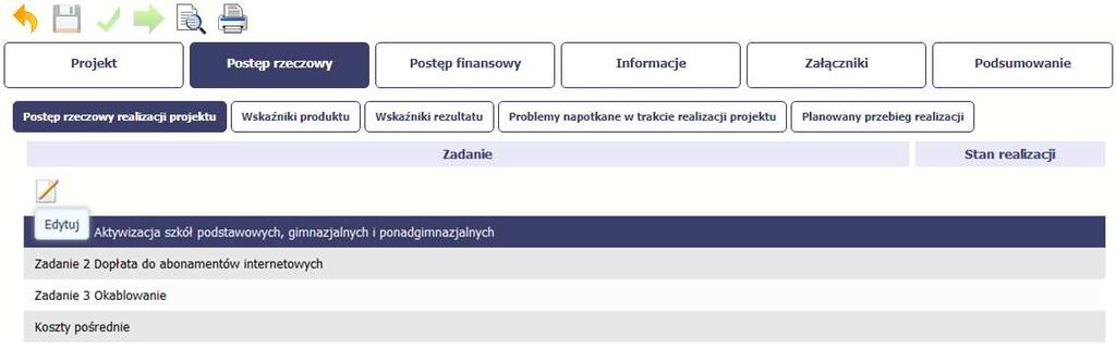 dotyczące wskaźników produktu zgodnie ze stanem zapisanym w umowie/decyzji o dofinansowaniu.