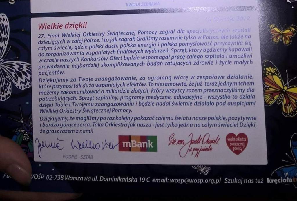 DZIECINNIE PROSTE Finał odbył się 13 stycznia 2019 roku i jego celem była zbiórka pieniędzy dla dzieci, na zakup nowoczesnego sprzętu medycznego dla specjalistycznych szpitali dziecięcych Szpitali, w