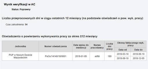 jest przetransformowany z postaci XML do postaci strony internetowej (HTML) za pomocą stylu XSL, który znajduje się na serwerze aplikacji.