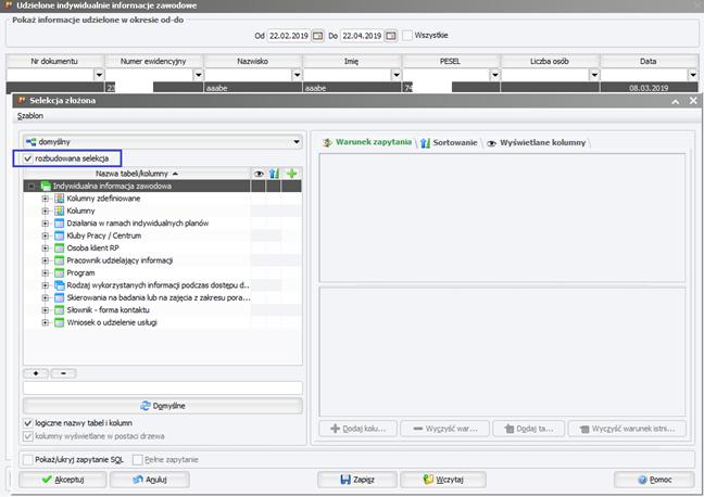 indywidualnych informacji zawodowych UIR4060L