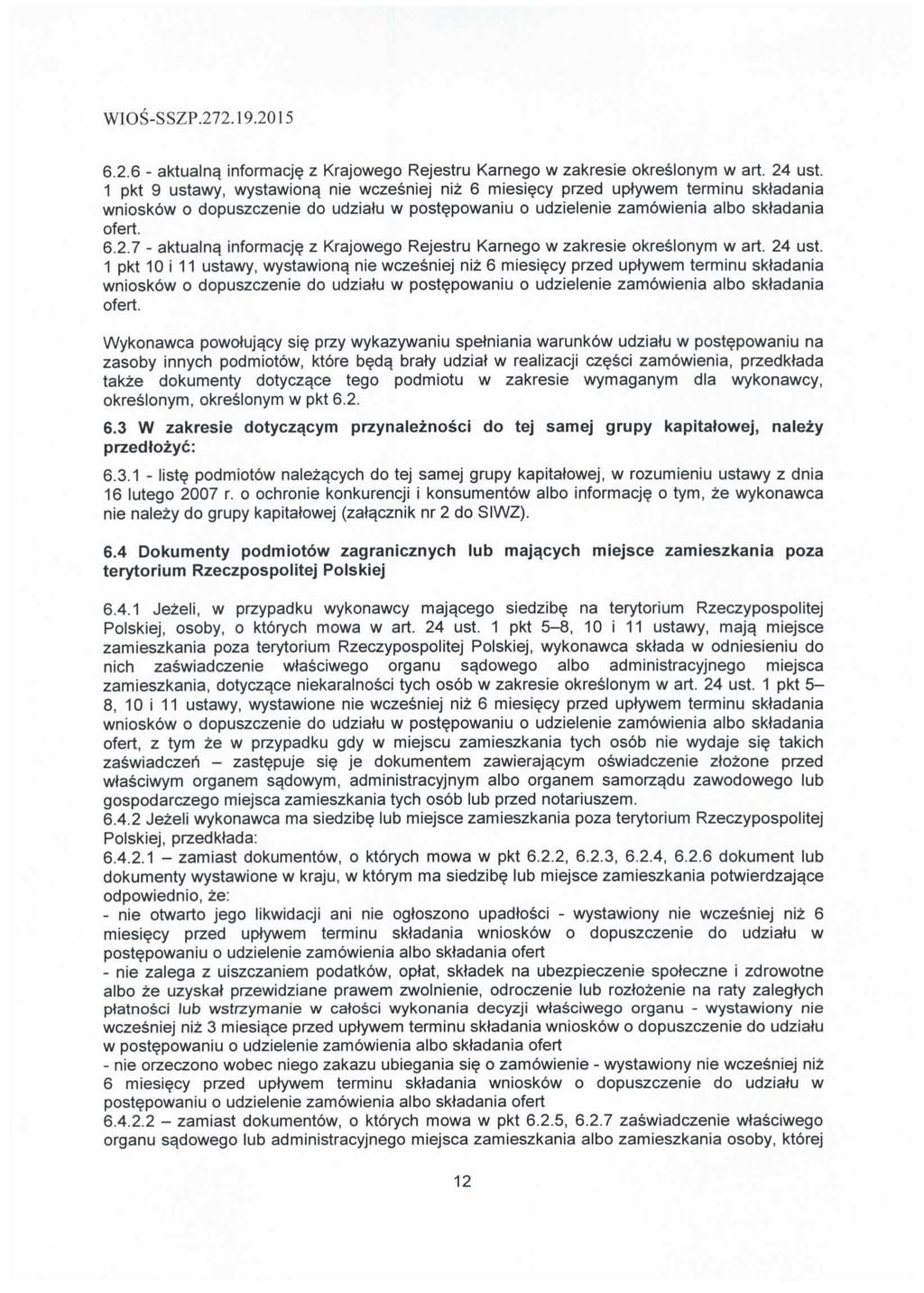 6..6 - aktualna, informacje z Krajowego Rejestru Karnego w zakresie okreslonym w art. 4 ust.