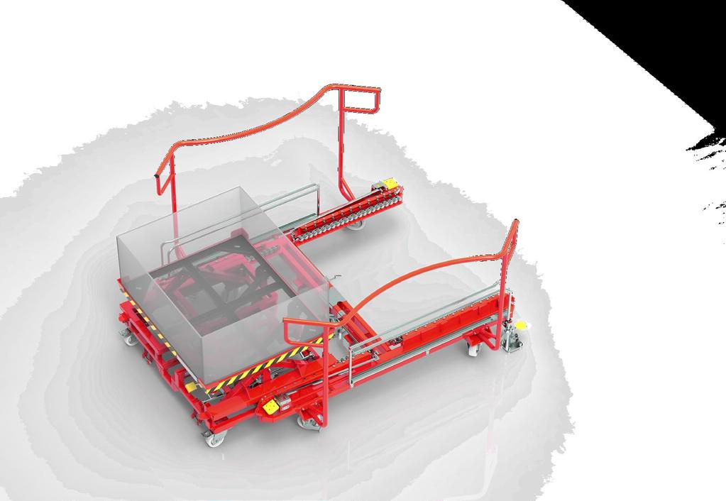 MAXIMUM SAFETY AND ERGONOMICS Trolley s undocking is done by pushing the safety pedal which is much