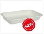 TACKA Z POKRYWKĄ (trzcina cukrowa) TACKA Bagasse taca 710ml, 21x14,2x3 cm ID: 101155 400 18 Biała Bagasse taca 9ml, 21x14,2x4,5