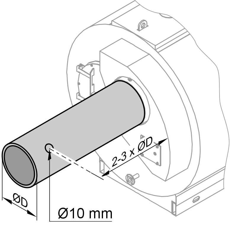 Przyłącza po stronie wodnej (ciąg dalszy) przy mocach 4,7 i 5,90 PN 16 DN 250 E Mufa czujnika temperatury R½ wody w kotle lub dodatkowego regulatora F Mufa regulatora temperatury R ¾ G Mufa czujnika