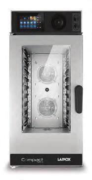 Piec konwekcyjno-parowy Compact Naboo 101 10x GN 1/1 design panel pojemność 10x GN 1/1 60 mm liczba porcji 80/150 waga wersja 510x800x(H)1120 mm 87 kg COEN101R bezpośredni natrysk 15,5 kw/400 V STARA