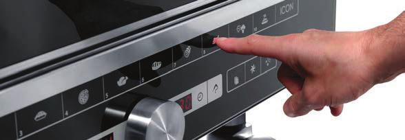 pieczenia oznaczonych ikonami, możliwych do natychmiastowego uaktywnienia Możliwość zaprogramowania z zapisaniem od 11 programu do 89 w kolejności automatycznej (do 4 kroków w programie) Możliwość
