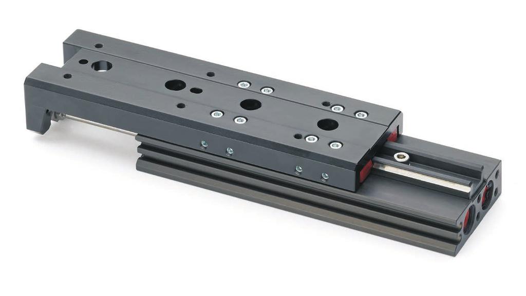 Suwaki pneumatyczne (seria ) Średnica tłoka: 2 x 6, 2 x 8, 2 x 12, 2 x 16 lub 2 x 20 mm. Skok od 10 do 150 mm.