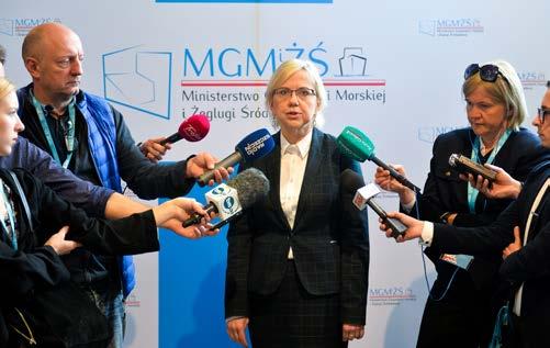Konferencja prasowa podsekretarz stanu w MGMiŻŚ Anny Moskwy.