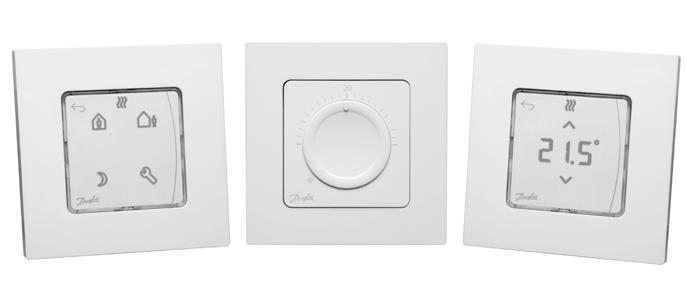 Wodne ogrzewanie podłogowe Danfoss Icon - wpasuje się w Twoją ramkę Termostaty pokojowe Danfoss Icon zostały zaprojektowane w taki sposób, aby pasowały do każdego wnętrza.