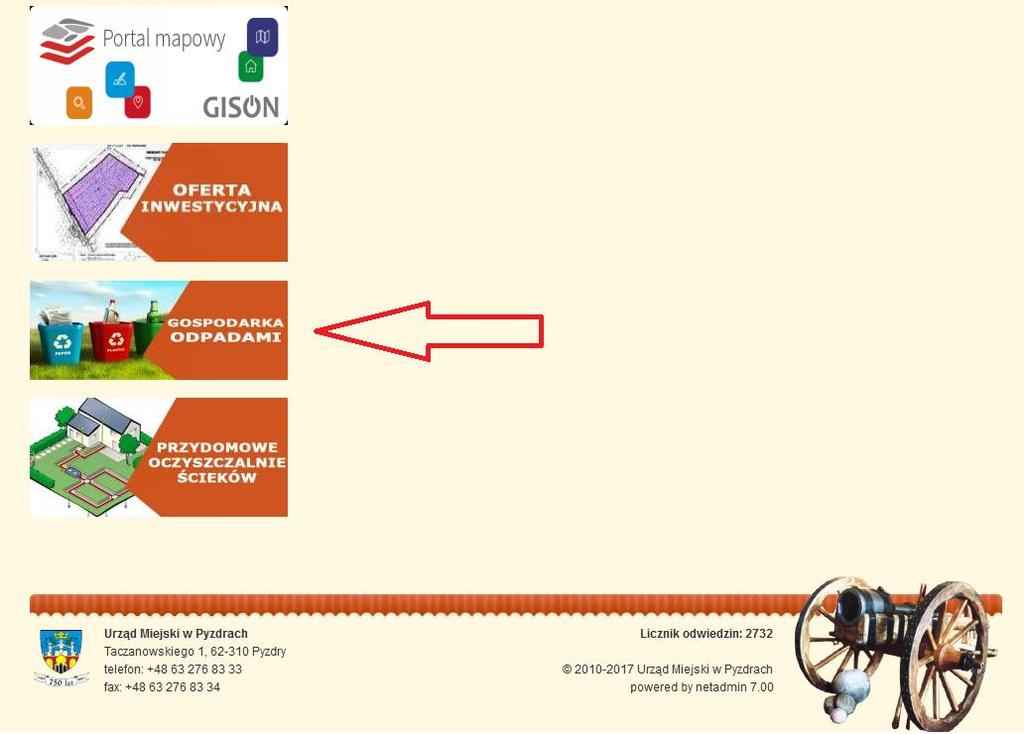 Green Key Analiza stanu gospodarki odpadami komunalnymi na terenie Gminy Pyzdry za 2015 r. Ryc. 2. Zakładka dotycząca gospodarki odpadami na stronie internetowej Gminy Pyzdry Źródło: www.pyzdry.pl X.