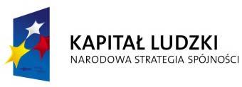 Dokumentacja konkursowa PROGRAM OPERACYJNY KAPITAŁ LUDZKI 2007 2013 Priorytet IX Rozwój