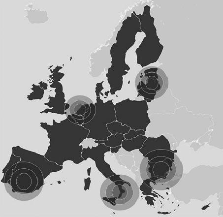 Unia Europejska Drogi przewożenia ofiar handlu do Europy nie są ściśle określone ani stałe.