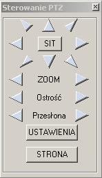 6.4.5 Sterowanie PTZ Otwiera okno, które umożliwia sterowanie kamerami Speed Dome a także programowanie presetów, ścieżek oraz
