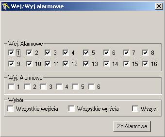 6.4.6 Regulacja głośności Służy do regulacji głośności karty dźwiękowej komputera lub do całkowitego wyłączenia dźwięku. Rysunek 6-11 6.4.7 Wej / Wyj alarmowe Otwiera okno służące do ręcznej aktywacji wejść oraz wyjść alarmowych oraz definiowanie sygnalizacji zdarzeń rejestratora na komputerze.